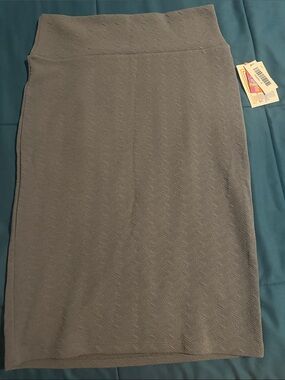 LuLaRoe Gray Textured Pencil Skirt